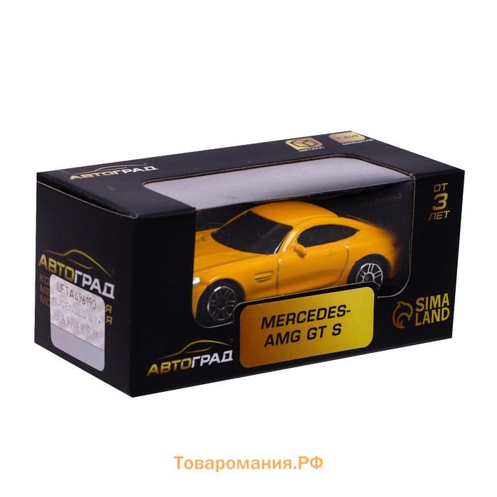 Машина металлическая MERCEDES-AMG GT S, 1:64, цвет жёлтый