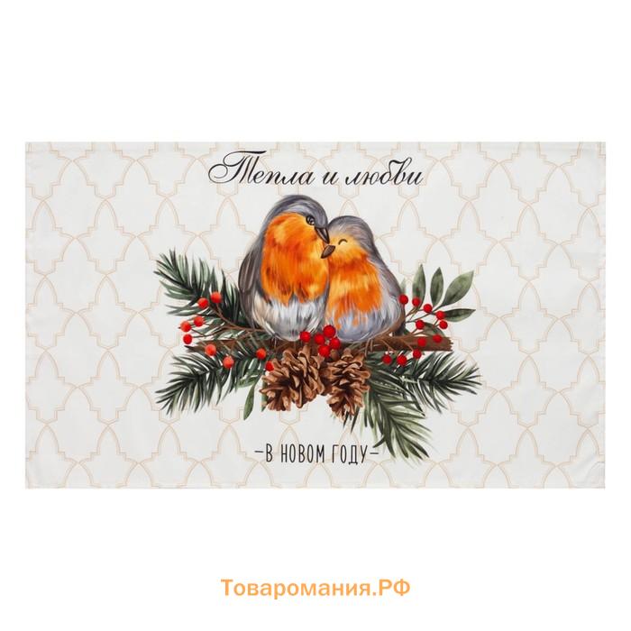 Полотенце  Winter robin 40×73 см, 100% хлопок, саржа 190 г/м²