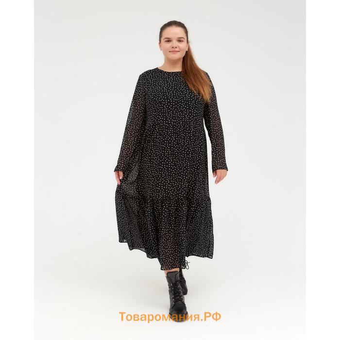 Платье женское миди MIST plus-size, р.54, черный