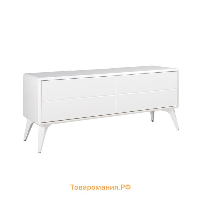 Тумба под ТВ «Спейс 13.269», 1088×336×457 мм, МДФ, цвет белый / белый глянец