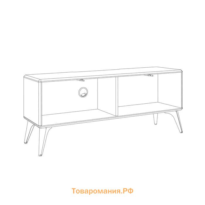 Тумба под ТВ «Спейс 13.269», 1088×336×457 мм, МДФ, цвет белый / белый глянец