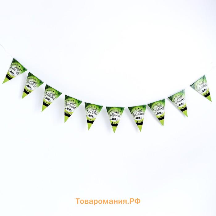 Гирлянда бумажная «Хэллоуин», 10 флажков