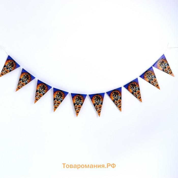 Гирлянда бумажная «Хэллоуин», 10 флажков