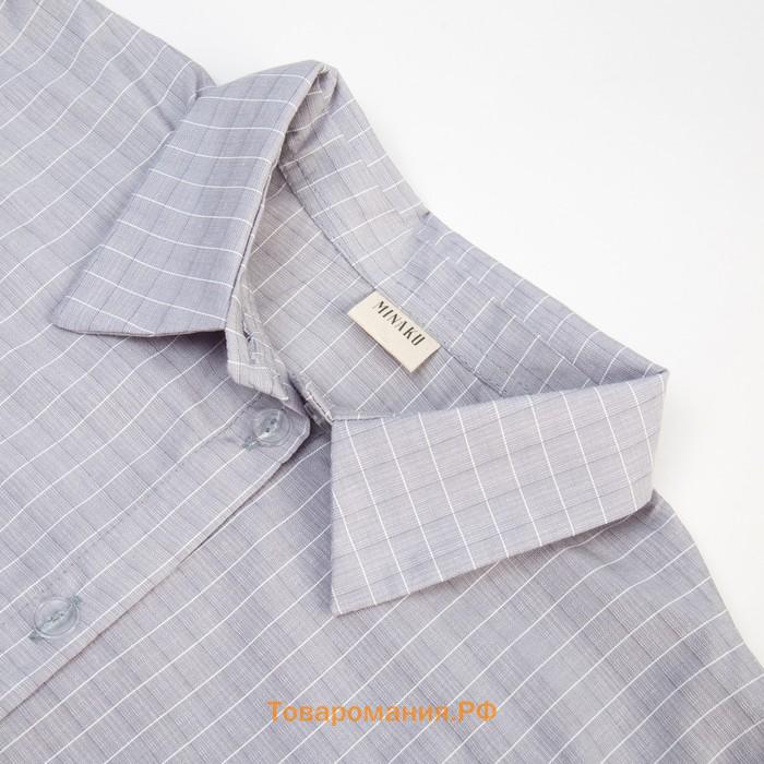 Рубашка женская MINAKU: Home collection цвет серый, р-р 42