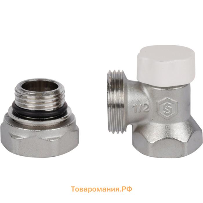 Клапан балансировочный STOUT SVL-1156-100015, 1/2", угловой, с доп. уплотнением