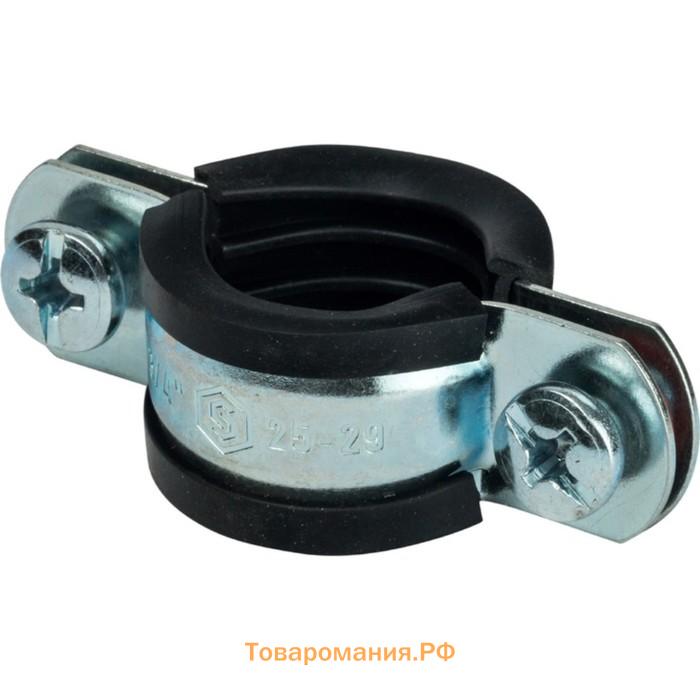 Хомут сантехнический STOUT SAC-0020-100038, 3/4", 25-29 мм, шпилька шуруп +дюбель пластик.