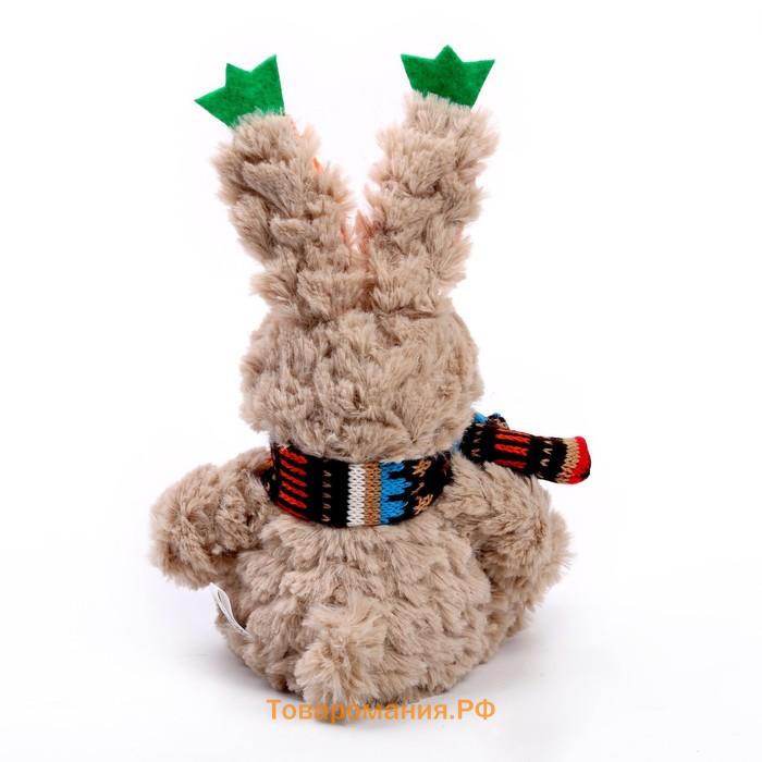 Мягкая игрушка «Кролик в шарфе», 17 см