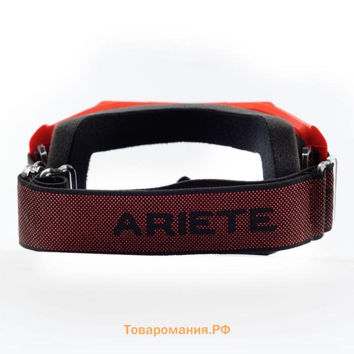 Маска кроссовая Ariete 07 Next Gen 2021, красная, прозрачные линзы