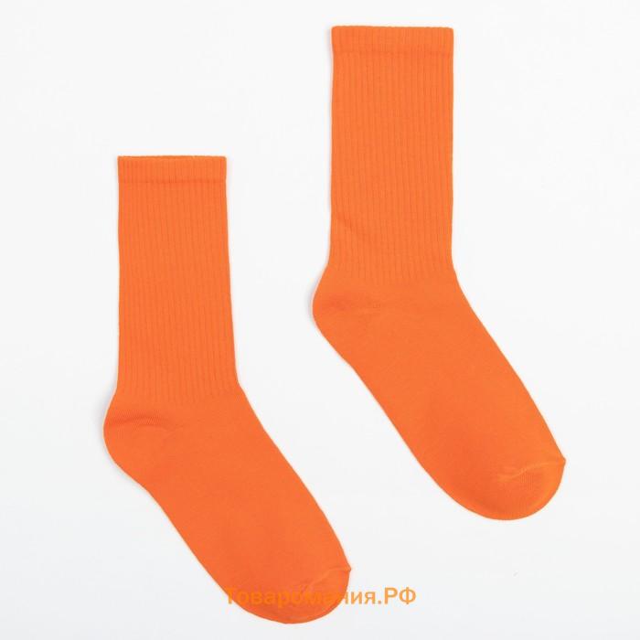 Носки неон, цвет оранжевый, размер 25-27