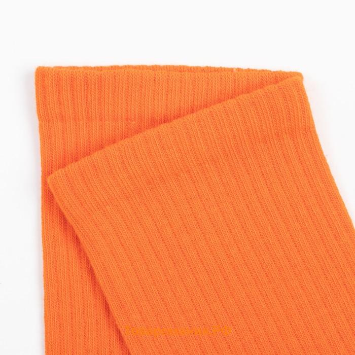Носки неон, цвет оранжевый, размер 25-27