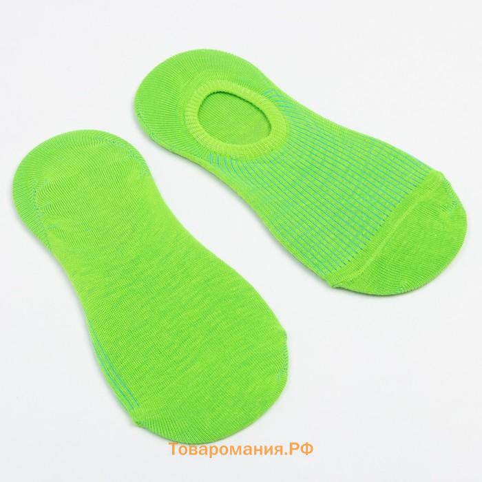 Носки женские, цвет зелёный, размер 23-25