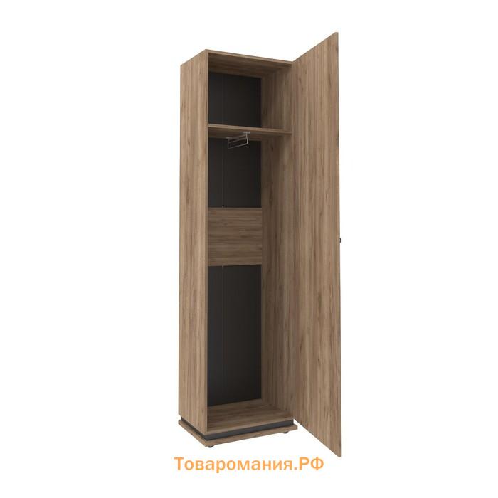 Шкаф для одежды и белья Nature 8, 560 × 416 × 2116 мм, цвет дуб табачный сraft / чёрный