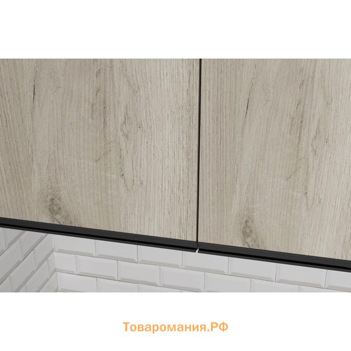 Кухонный угловой гарнитур Равенна мега прайм 2700х1500 Венге/Алмабра темная/Дуб браун