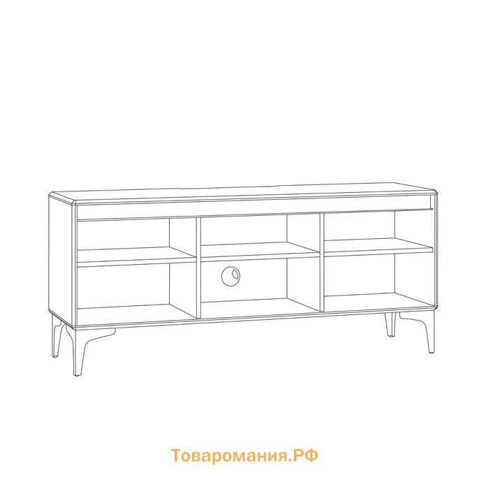Тумба под ТВ «Муар 13.261.01», 1368×400×590 мм, цвет белый премиум / белый глянец
