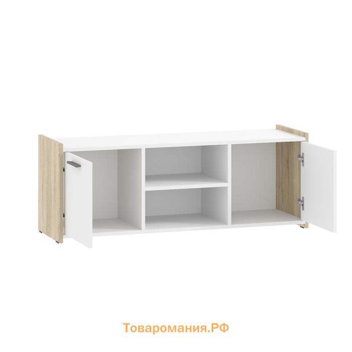 Тумба под ТВ «Симпл», 1200×350×440 мм, цвет белый / дуб сонома