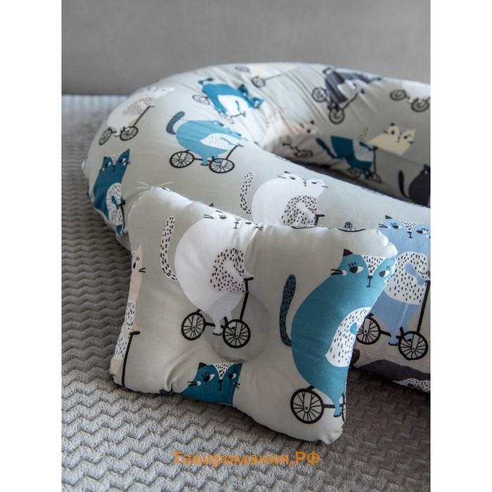 Подушка для беременных «U Комфорт» и подушка для младенцев «Малютка», принт Велосипедисты