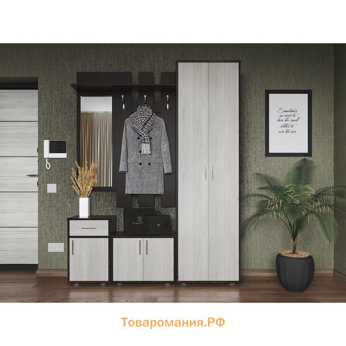 Шкаф для одежды «Афина», 600 × 343 × 2078 мм, 2 двери, дуб венге / ясень анкор светлый