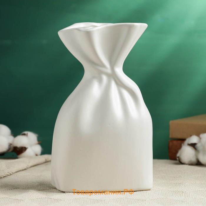 Ваза «Пэйс», 23×12 см, керамика, белая
