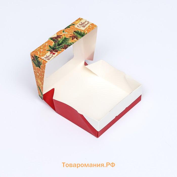 Коробка подарочная складная «С новым годом», 10×8×3.5 см