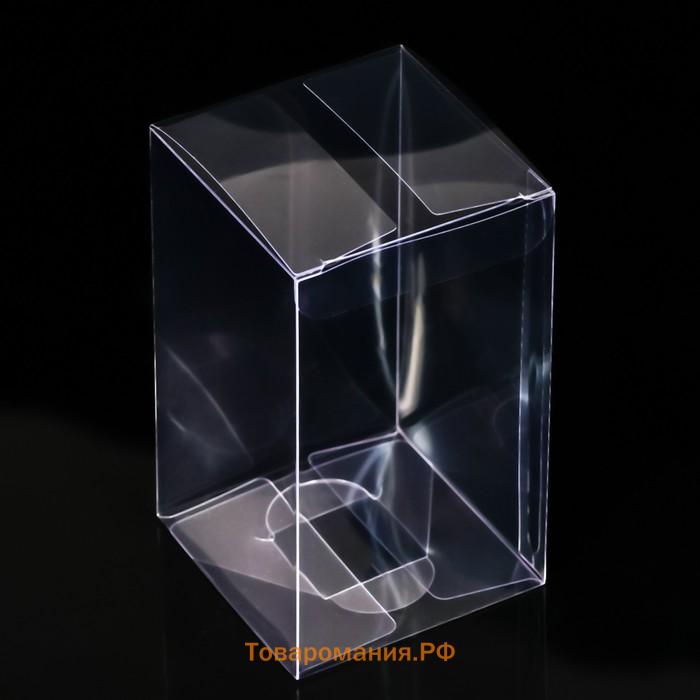 Складная прозрачная коробка из PVC, для упаковки подарков, 7×7×12 см