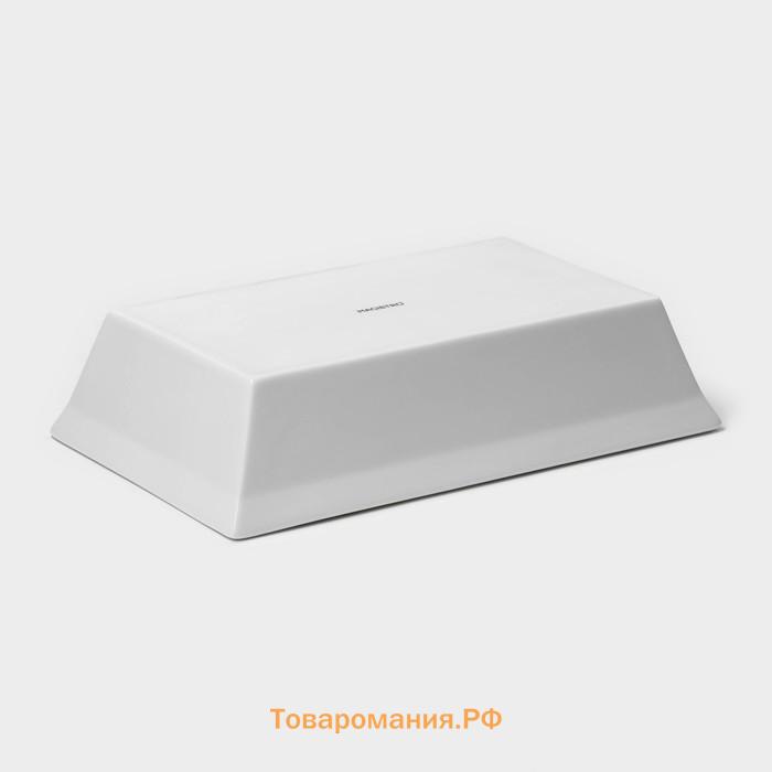 Форма для выпечки из жаропрочного фарфора Magistro White gloss, 1,6 л, 27×17×6,3 см