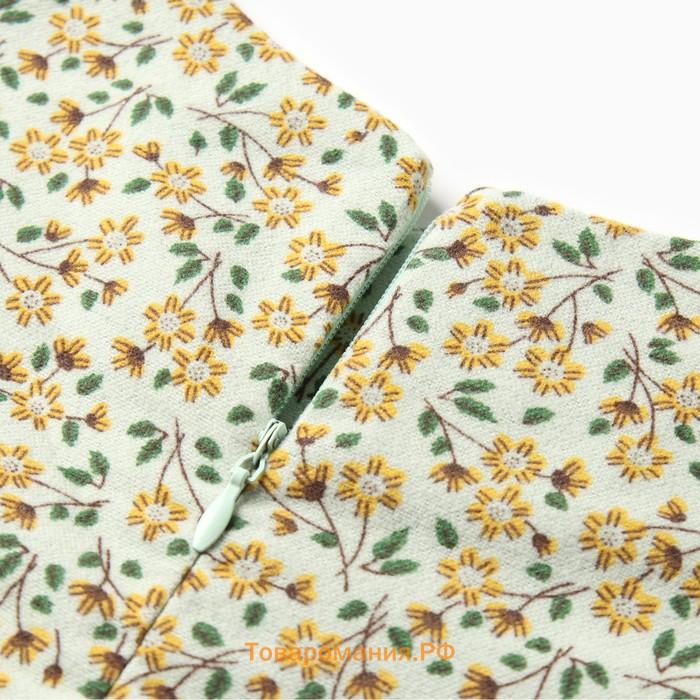 Платье для девочки MINAKU: Cotton collection, цвет фисташковый, рост 116 см