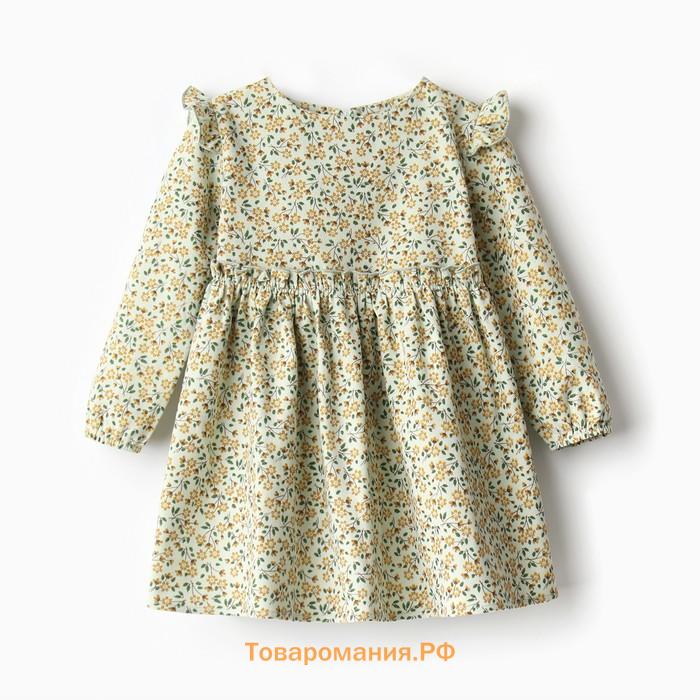 Платье для девочки MINAKU: Cotton collection, цвет фисташковый, рост 116 см