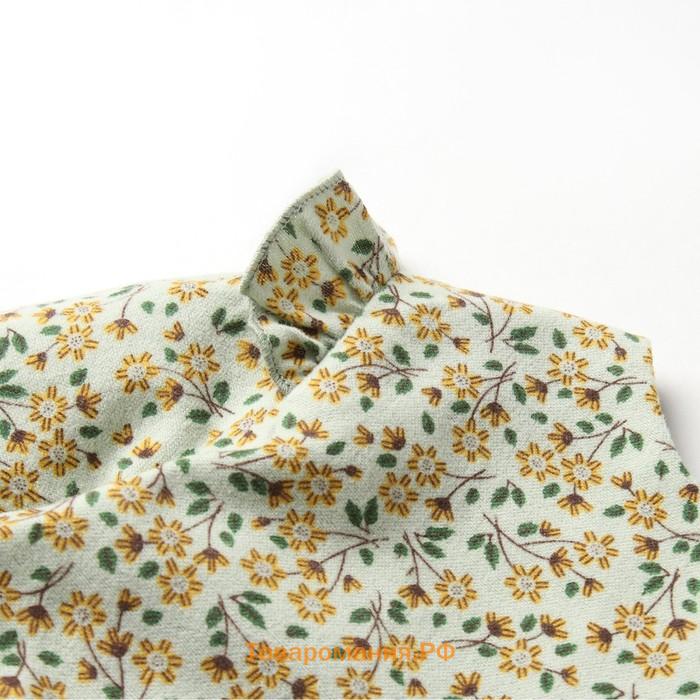 Платье для девочки MINAKU: Cotton collection, цвет фисташковый, рост 116 см