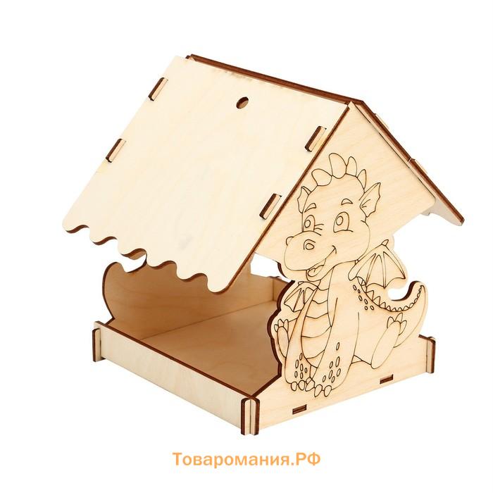 Кормушка из дерева своими руками «Дракон», 14.5×14.5×17.5 см, Greengo