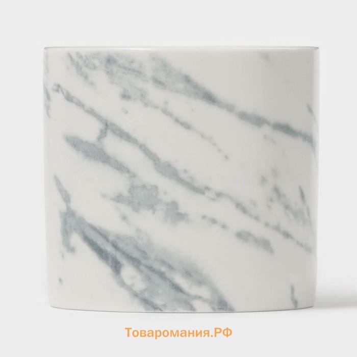 Сахарница Magistro Real Marble, 250 мл, 8,5×9 см, фарфор, белая