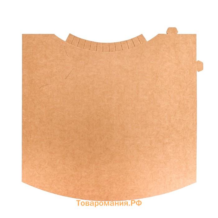 Конус флористический без дна, складной, крафт, 37.5×31 см