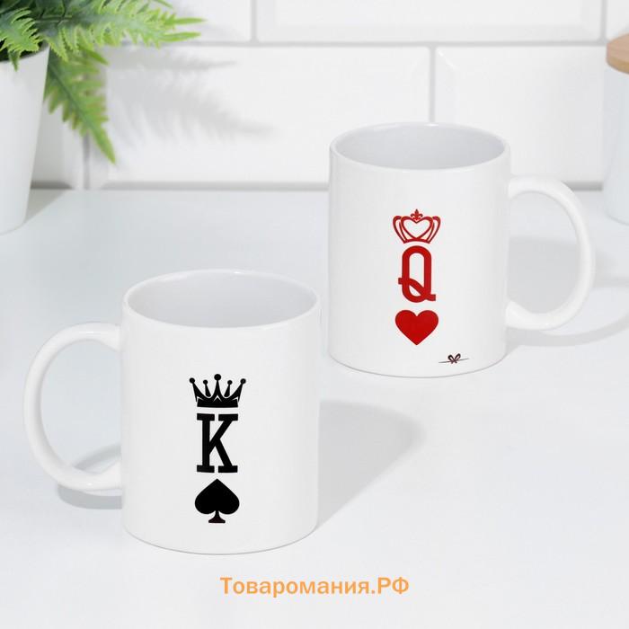 Кружки керамичсекие «Король и королева», 2 шт., 320 мл