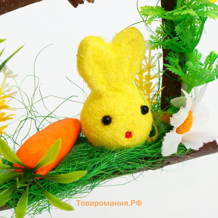 Пасхальный декор, декоратиная подвеска «Зайчик в домике» 4×14×15.5 см