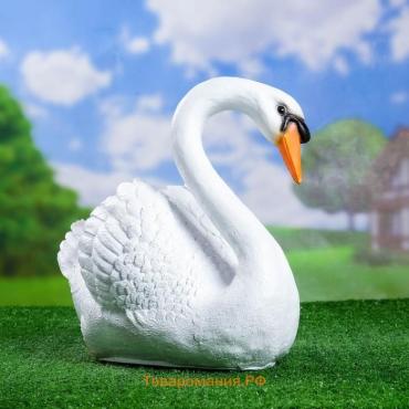 Садовая фигура из полистоуна «Лебедь», 40×37×25 см