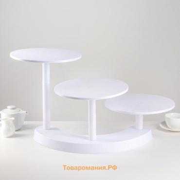Подставка для кондитерских изделий, d=27.5 см, белая
