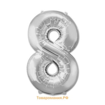 Воздушный шар фольгированный 40" цифра 8
