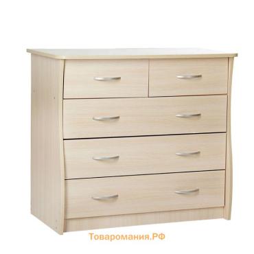 Комод для хранения Клик Мебель, с 5 выдвижными ящиками, 900×480×800 мм, цвет венге светлый