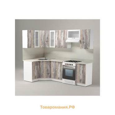 Кухонный гарнитур «Арина оптима», 1300×2500 мм, цвет белый/пайн экзотик