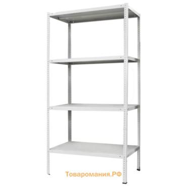 Стеллаж металлический для склада напольный ПАКС металл МС-264, 4 полки, 200×100×60 см, серый