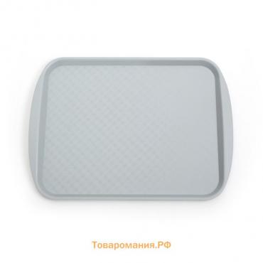 Поднос RESTOLA, пластик, 42×30 см, серый