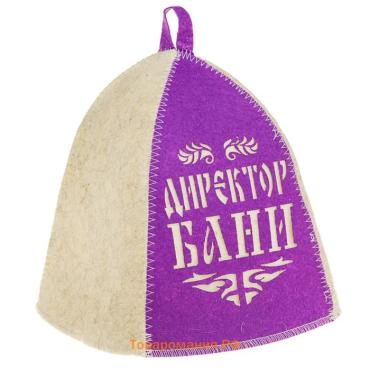 Шапка для бани и сауны, с аппликацией «Директор бани», полиэфир