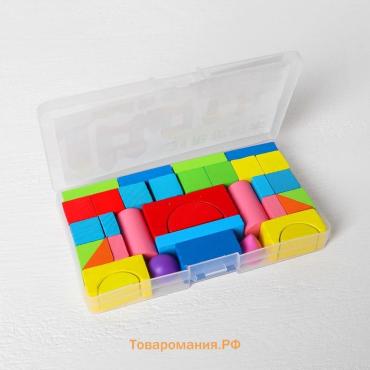 Конструктор «Городок», в пластиковом кейсе, кубик: 1.9 × 1.9 см