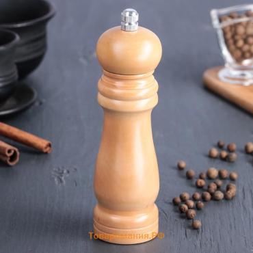 Мельница для специй , 17×4.5 см, металлический механизм, коричневая