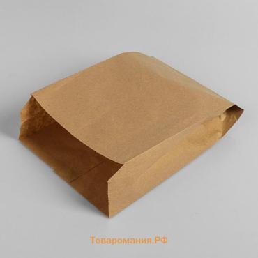 Пакет бумажный фасовочный, крафт, V - образное дно 25×17×7 см