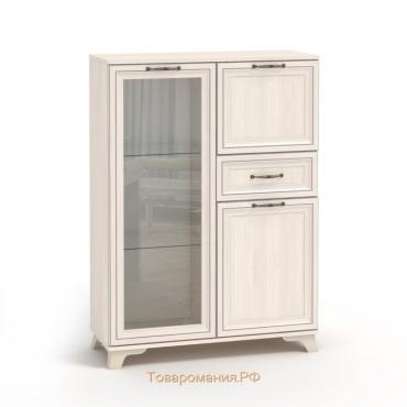 Комод малый со стеклом Мирелла, 358х901х1250, Бодега светлая