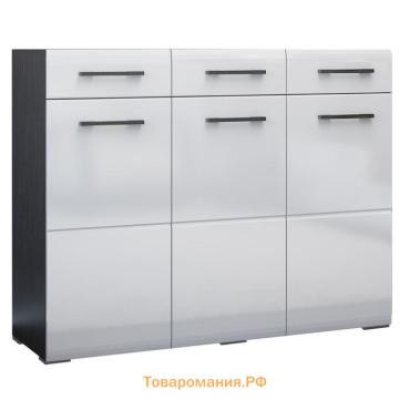 Комод для хранения «Ненси», 1200×985×446 мм, МДФ, цвет венге/белый глянец