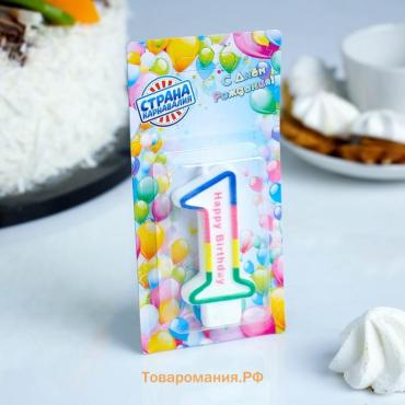 Свеча для торта «Цифра 1», 7 см