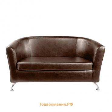 Диван офисный «Bо», 2Д экокожа, цвет TEOS BROWN