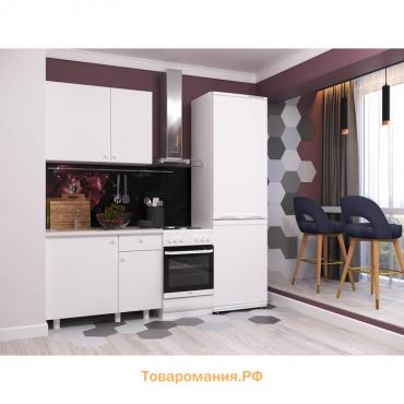Кухонный гарнитур «Поинт», 1000 мм, цвет белый фасад/белый корпус