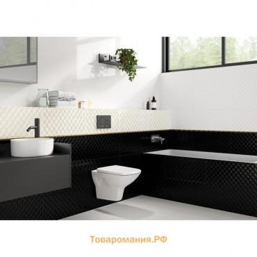 Плитка настенная Deco черный рельеф 298x598 (в упаковке 1,25 кв.м)